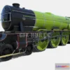 1182308 - PBR Game 3D Model - Animated Steam Train