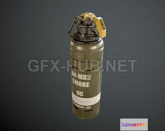 1182312 - PBR Game 3D Model - AN-M83 Smoke Grenade