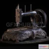 1182344 - PBR Game 3D Model - Antique sewing mashine