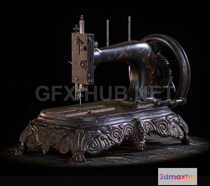 1182344 - PBR Game 3D Model - Antique sewing mashine