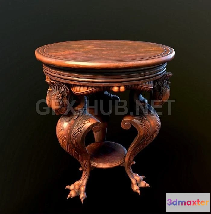 1182346 - PBR Game 3D Model - Antique table
