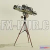 1182352 - PBR Game 3D Model - Antique Tripod Telescope