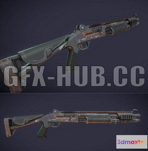 1182380 - PBR Game 3D Model - Apocalypse Weapons Shotgun