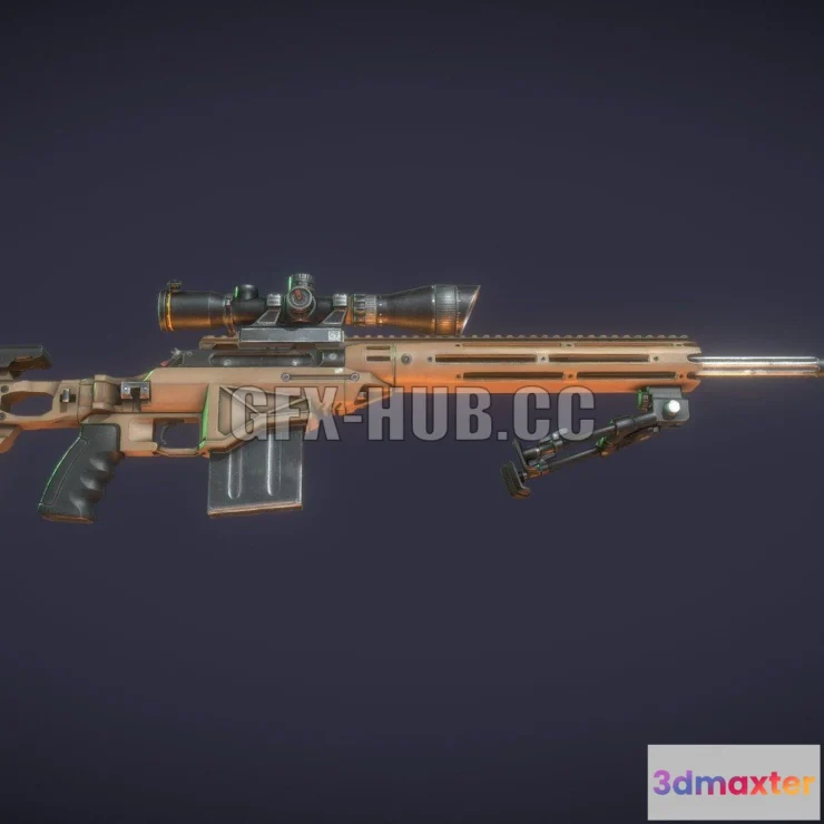 1182382 - PBR Game 3D Model - Apocalypse Weapons Sniper