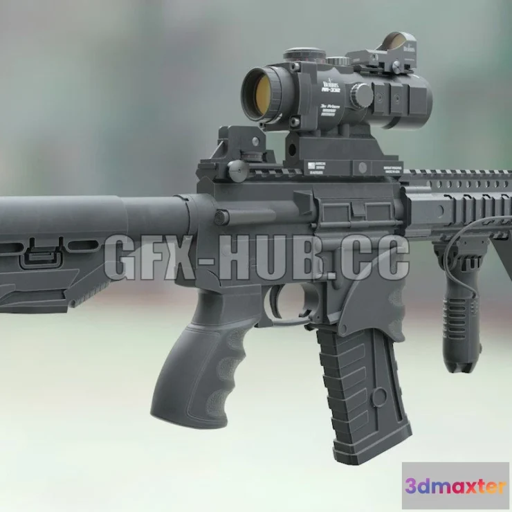 1182414 - PBR Game 3D Model - Ar-15