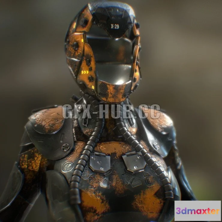 1182428 - PBR Game 3D Model - ARMOR CYBER Z29