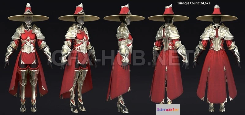 1182432 - PBR Game 3D Model - Armor Set