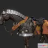 1182434 - PBR Game 3D Model - Armored horse