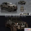 1182438 - PBR Game 3D Model - Armored SUV PBR
