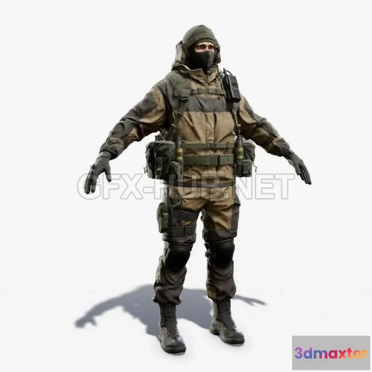 1182444 - PBR Game 3D Model - Army Man Trooper