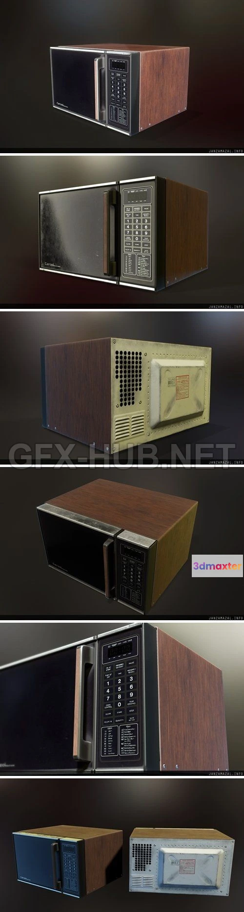 1182452 - PBR Game 3D Model - ArtStation - 80s Microwave