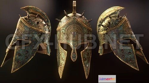 1182456 - PBR Game 3D Model - ArtStation - Antique helmet
