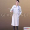 1182510 - PBR Game 3D Model - Asian Doctor Standing
