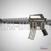 1182538 - PBR Game 3D Model - Assault rifle M16A1