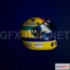 1182636 - PBR Game 3D Model - Ayrton Senna Helmet