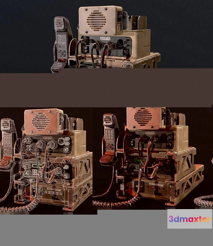 1182728 - PBR Game 3D Model - Barrett Military Radio