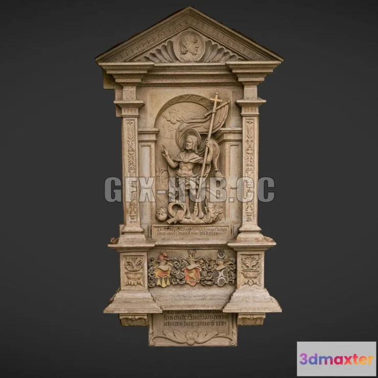 1182742 - PBR Game 3D Model - Bas-Relief Сhurch