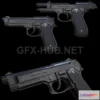 1182850 - PBR Game 3D Model - Beretta M9