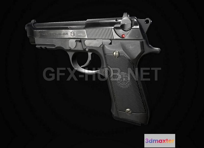 1182852 - PBR Game 3D Model - Beretta M92A1
