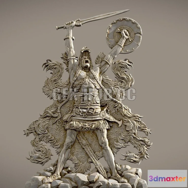 1182860 - PBR Game 3D Model - Berserker