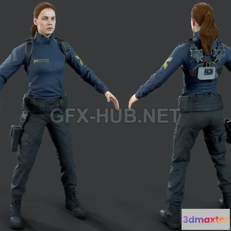 1182864 - PBR Game 3D Model - Beth Wilder from Quantum Break