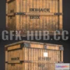 1182878 - PBR Game 3D Model - Big Old Wooden Box
