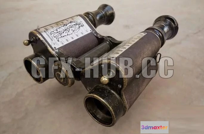1182890 - PBR Game 3D Model - Binoculars from World War