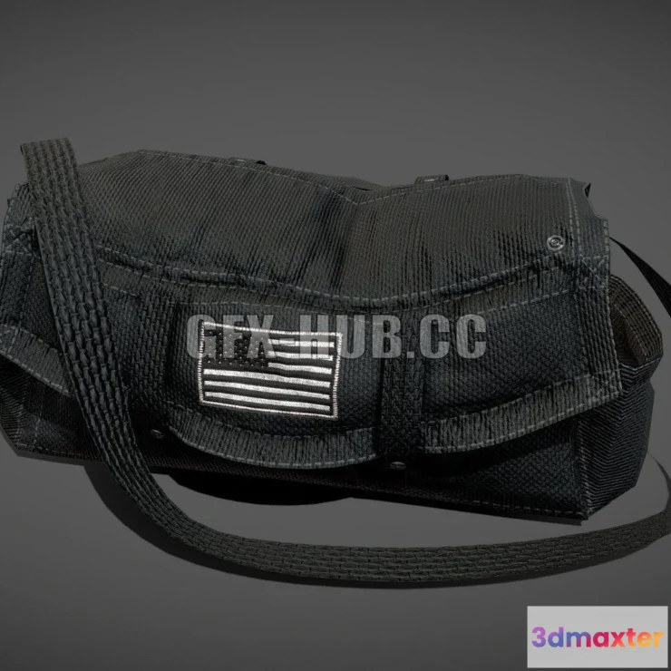 1182910 - PBR Game 3D Model - Black Bag
