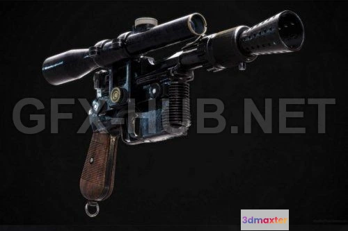 1182934 - PBR Game 3D Model - Blastech Industries DL-44 Heavy Blaster Pistol PBR