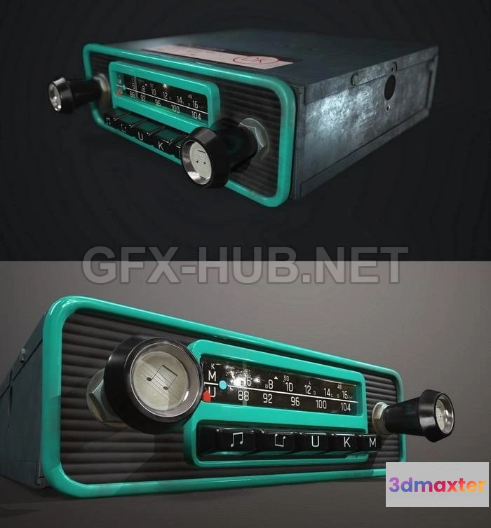 1182940 - PBR Game 3D Model - Blaupunkt Vintage radio