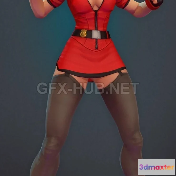 1182942 - PBR Game 3D Model - Blaze Fielding-Streets of Rage PBR