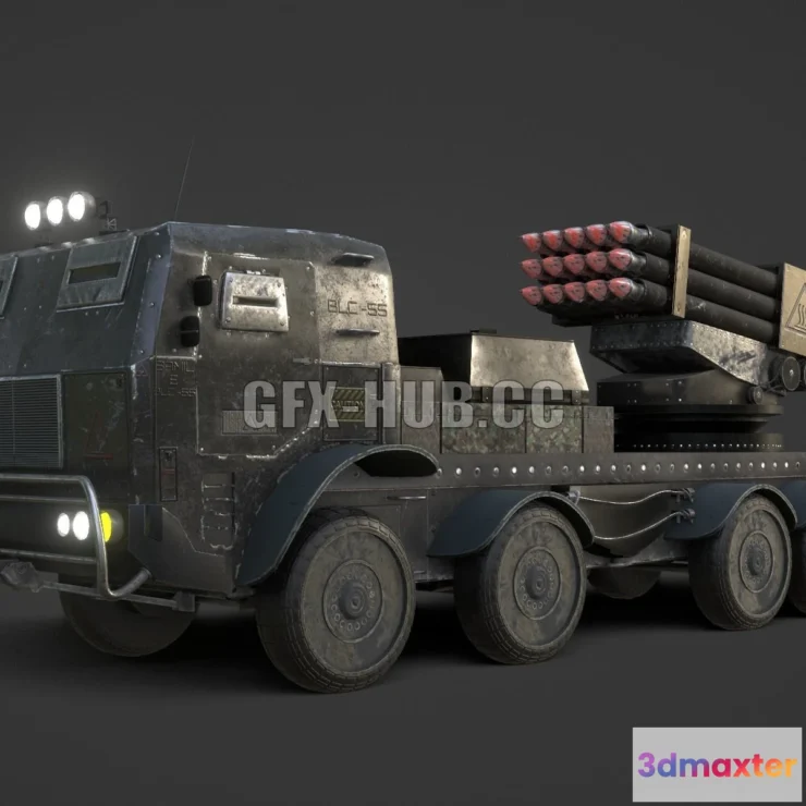 1182944 - PBR Game 3D Model - BLC55 rocket launcher