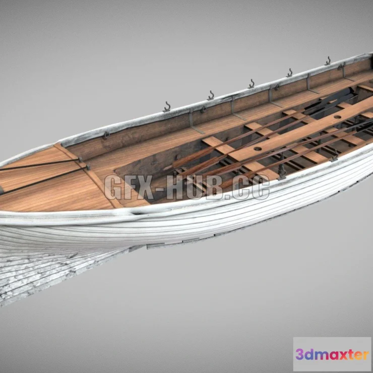 1182988 - PBR Game 3D Model - Boat Rettungskutter Compilation