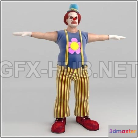 1182990 - PBR Game 3D Model - Bobby The Clown