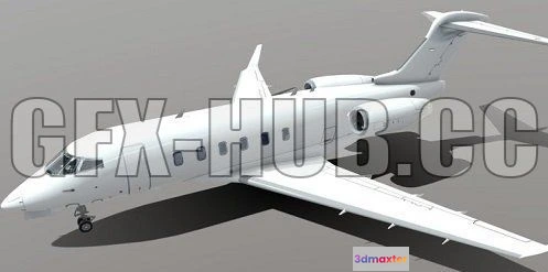 1183018 - PBR Game 3D Model - Bombardier Challenger 350
