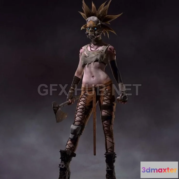 1183030 - PBR Game 3D Model - Borderlands Psycho PBR