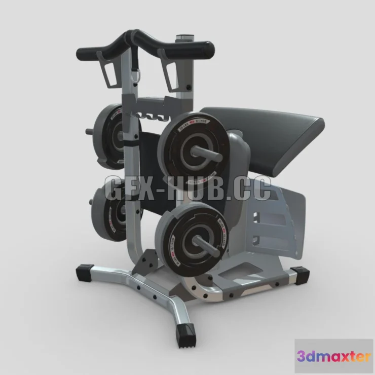 1183038 - PBR Game 3D Model - Bowflex Revolution Accessory Rack
