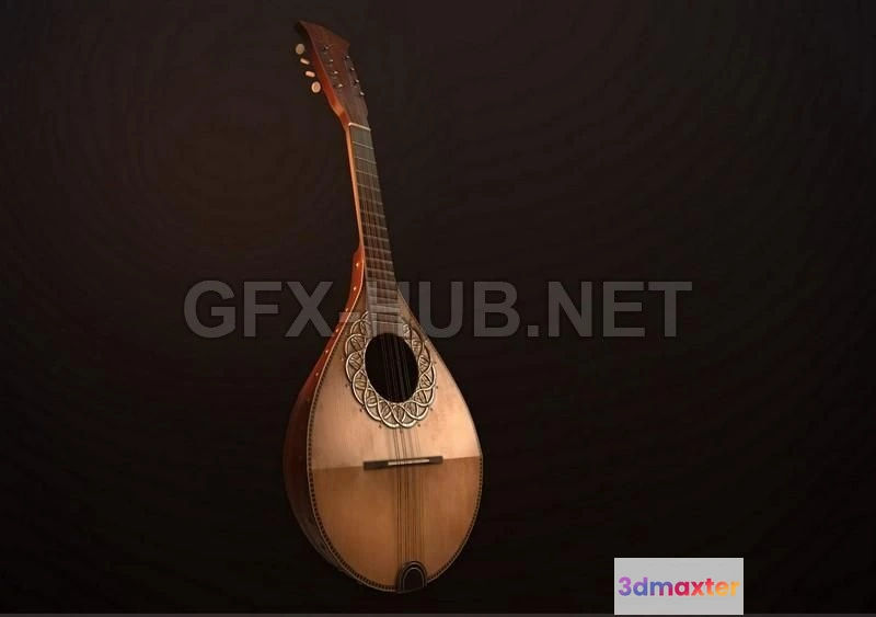1183040 - PBR Game 3D Model - Bowlback Mandolin PBR