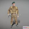 1183072 - PBR Game 3D Model - British commando character from World War 2 43