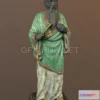 1183082 - PBR Game 3D Model - Bronze Chinese Statue