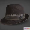 1183090 - PBR Game 3D Model - Brown hat for men