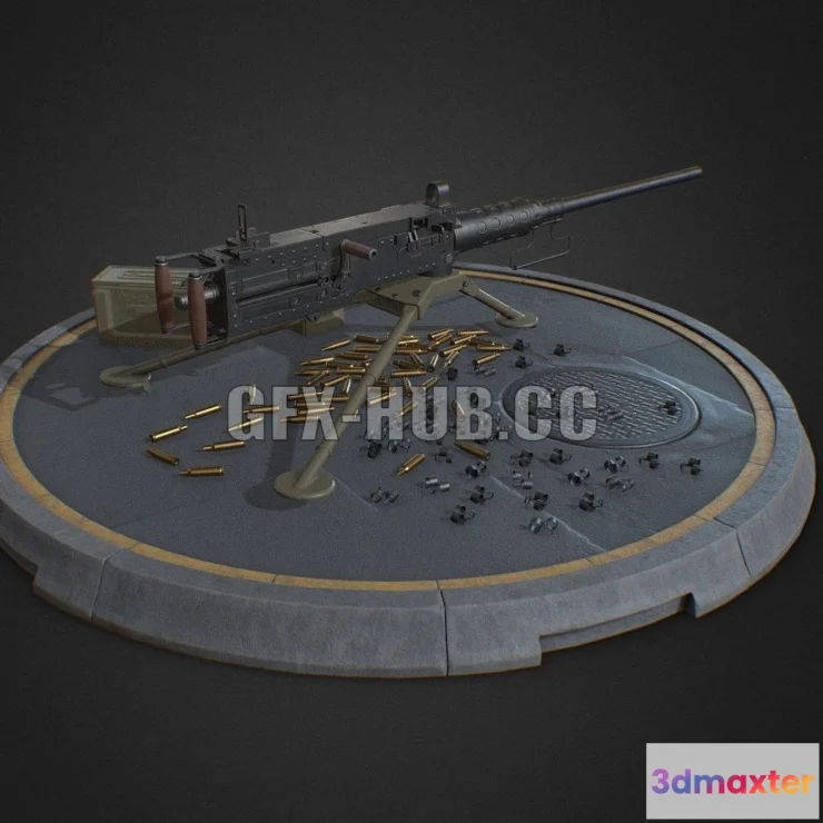 1183094 - PBR Game 3D Model - Browning M2