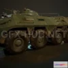 1183104 - PBR Game 3D Model - BTR Military Vehicle