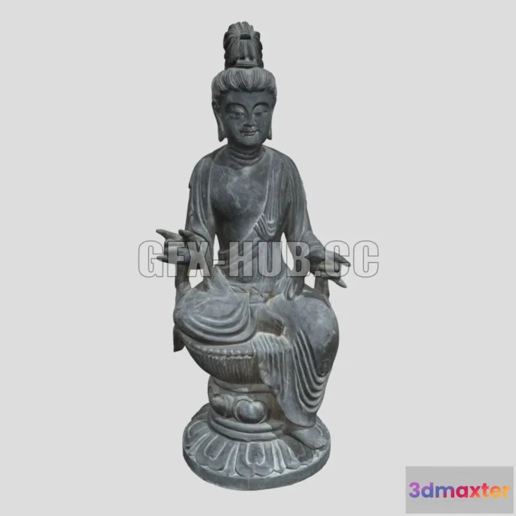 1183114 - PBR Game 3D Model - Buddha statue