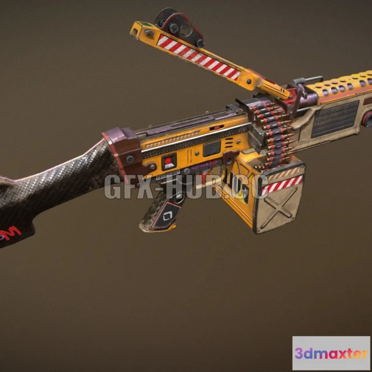 1183128 - PBR Game 3D Model - BullDozer M249