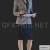 1183156 - PBR Game 3D Model - Business Woman Standing