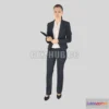 1183160 - PBR Game 3D Model - Business Woman Standing