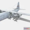 1183186 - PBR Game 3D Model - C-130 Military Cargo Plane