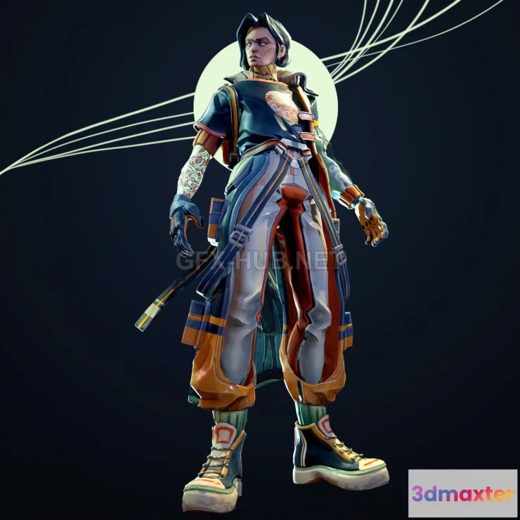 1183188 - PBR Game 3D Model - C-17 Cyberpunk