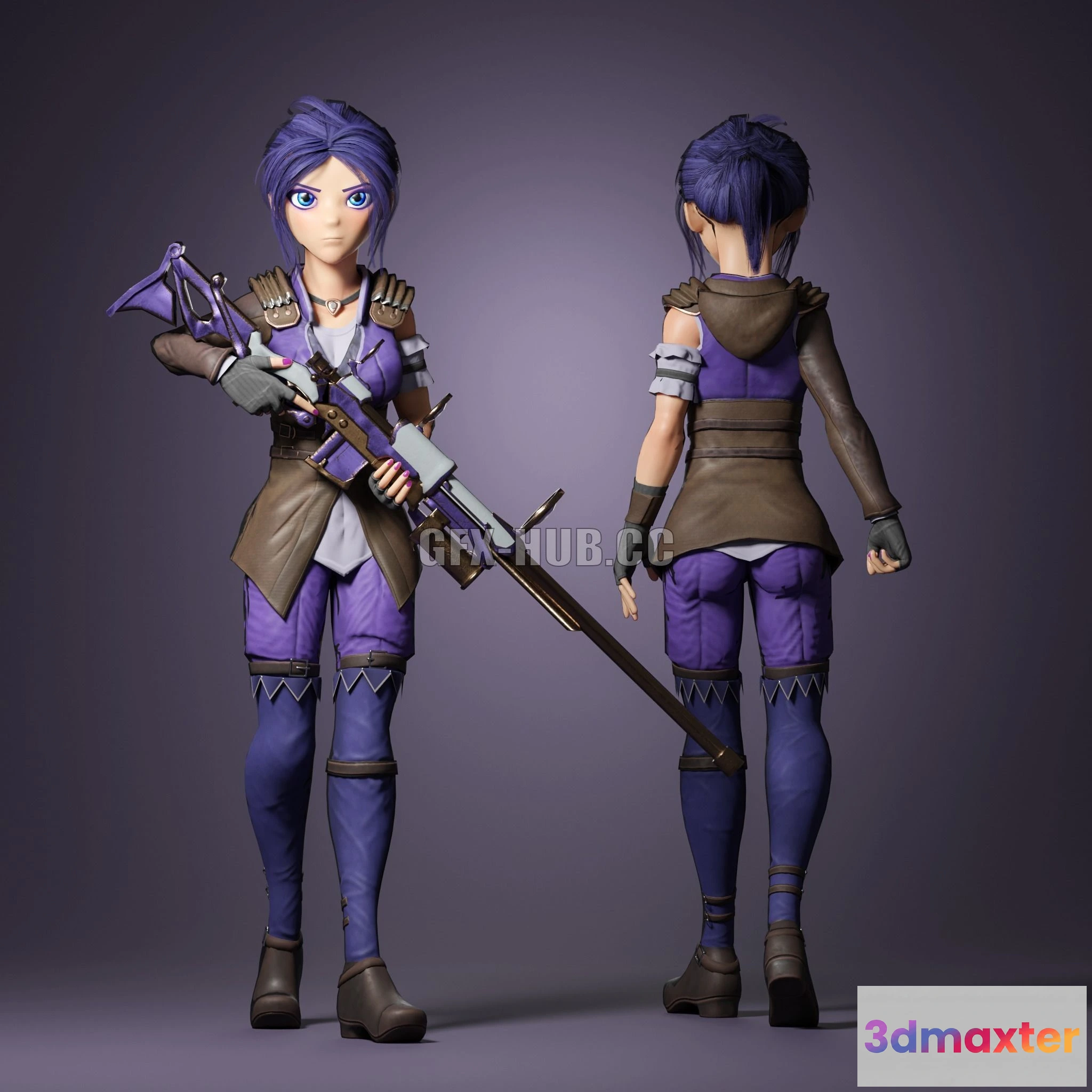 1183198 - PBR Game 3D Model - Caitlyn From Arcane